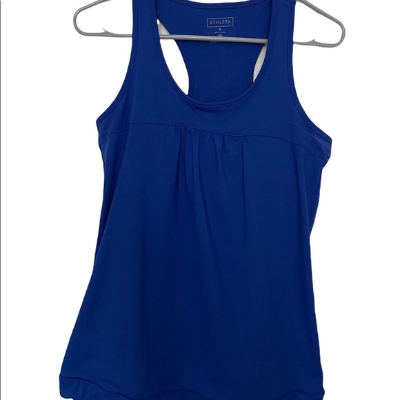 Athleta Womens tinker top racer back tie waist size medium tank top. Exercise - Picture 2 of 9